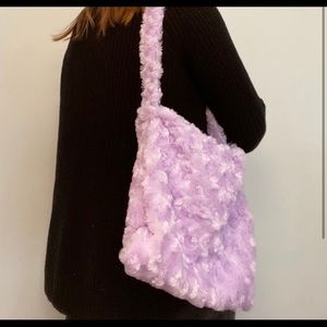 fuzzy purple bag 💜💜💜